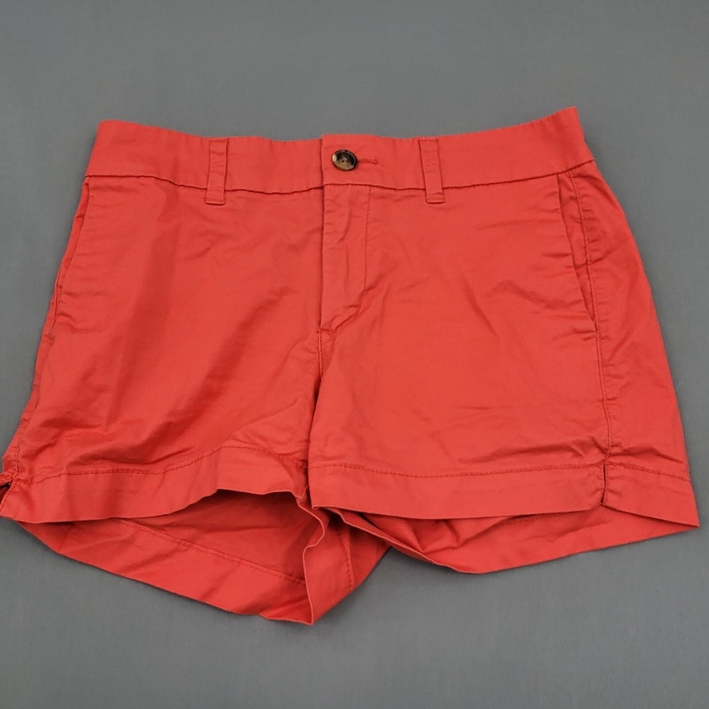 Old‎ Navy Everyday Short Womens 2 Red Chino Mid Rise Stretch Cotton Twill 3 Inch